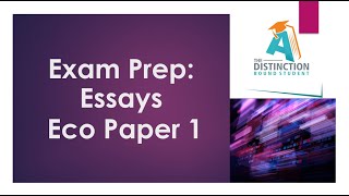 Exam Prep Economics Grade 12 TDBS  Paper 1 Essays  by Carden Madzokere [upl. by Yup]