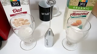 Oat Milk vs Almond Milk part 2 Frothing Test [upl. by Stolzer]