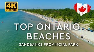 SANDBANKS Park Beaches in Ontario NEW 🔥 4K Aerials [upl. by Jory]