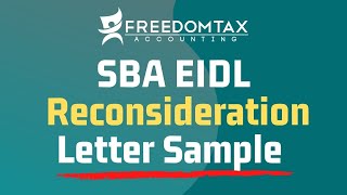 How to Write SBA EIDL Loan Reconsideration Letter SAMPLE TEMPLATE INCLUDED FOR DOWNLOAD [upl. by Noimad74]