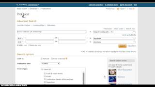 ProQuest Advanced Search Tutorial [upl. by Dun]