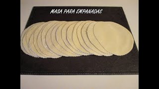 COMO HACER MASA PARA EMPANADAS RECETA FÁCIL [upl. by Mina879]