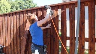 Building a Board on Board Cedar Fence  Part 2 [upl. by Fiedler]