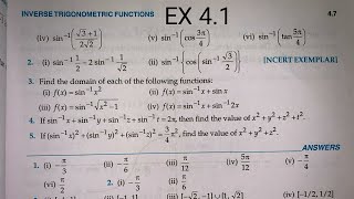 RD SHARMA EX31 INVERSE TRIGONOMETRIC FUNCTION Q1 TO Q5 SOLUTIONS OF CHAPTER3 CLASS 12 [upl. by Pippas305]