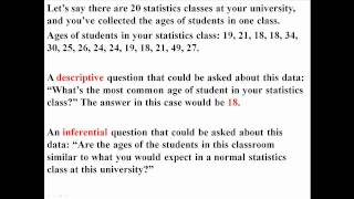 The Basics Descriptive and Inferential Statistics [upl. by Battat]