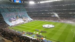 Real Madrid 31 PSG • UEFA Champions League anthem  himno • Estadio Santiago Bernabéu [upl. by Yoj685]