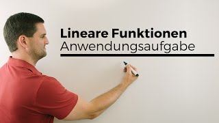 Lineare Funktionen Anwendungsaufgabe  Mathe by Daniel Jung [upl. by Furmark510]