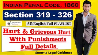 Hurt amp Grievous Hurt  Section 319  326  IPC  Offences against Body Full Detail with Punishment [upl. by Minoru295]