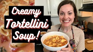 Creamy Tortellini Soup  Easy One Pot Dinner [upl. by Rhee]