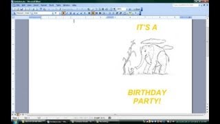 How to Make Folded Invitations With Microsoft Word  Microsoft Office Software [upl. by Brok]