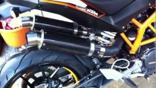 KTM DUKE 125 WITH TWIN motor GP carbon fibre SOUND 2 [upl. by Mitzl]