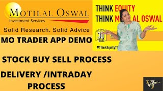 How to Trade in Motilal Oswal App Motilal oswal app main trade kaise kare motilal Oswal Trading [upl. by Nnylatsyrc618]