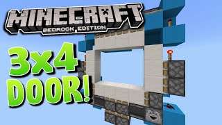 Minecraft Bedrock 4x3 Piston Door TUTORIAL Xbox PE Ps4 Win 10 MCBE [upl. by Khosrow]