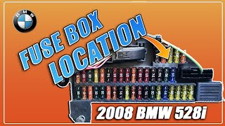 BMW 5 series Fuse Location 528i 530i 525i 535i E60 E61 20032010 [upl. by Eelanaj]