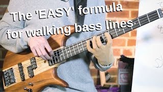 The SIMPLEST walking bass line formula  EXACTLY where to start [upl. by Staal]