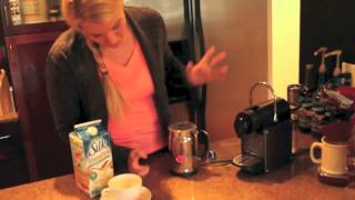 Nespresso Aeroccino Plus Frother Review Frothing Almond Milk [upl. by Barbabas]