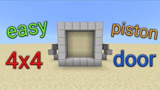 Easy 4x4 Piston Door for Minecraft bedrock and java edition [upl. by Hpeseoj653]