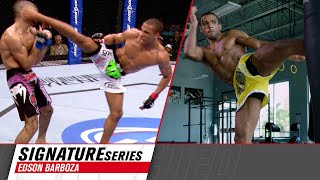 Edson Barboza Breaks Down His Signature Striking Ability [upl. by Litnahs563]