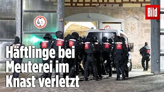 Gefängnismeuterei Polizei stürmt Knast in Thüringen  JVA Untermaßfeld [upl. by Rozalin780]