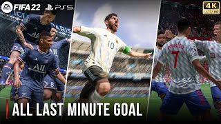 FIFA 22  All Last Minute Goals Celebrations  PS5™ 4K 60FPS [upl. by Rats]