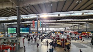 4k München Hauptbahnhof Walking Tour [upl. by Otineb]