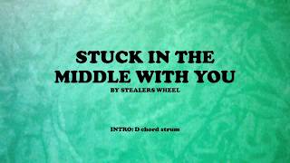 Stuck in the middle with you by Stealers Wheel  Easy chords and lyrics [upl. by Ailatan]